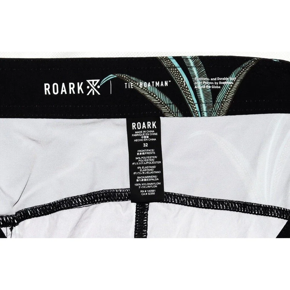 ROARK The “Boatman” Board Shorts Cordura RB344 Swim Trunks Mens Size 32 Tropical